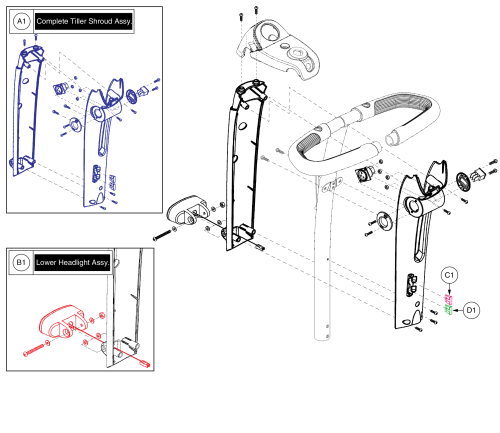 Tiller Shroud parts diagram