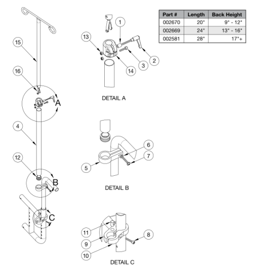 Catalyst Iv Pole parts diagram