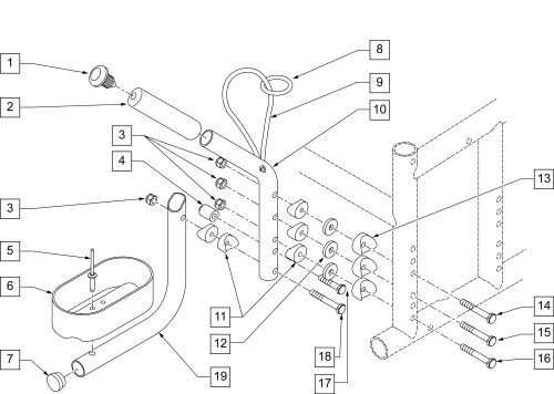 Crutch Holder parts diagram