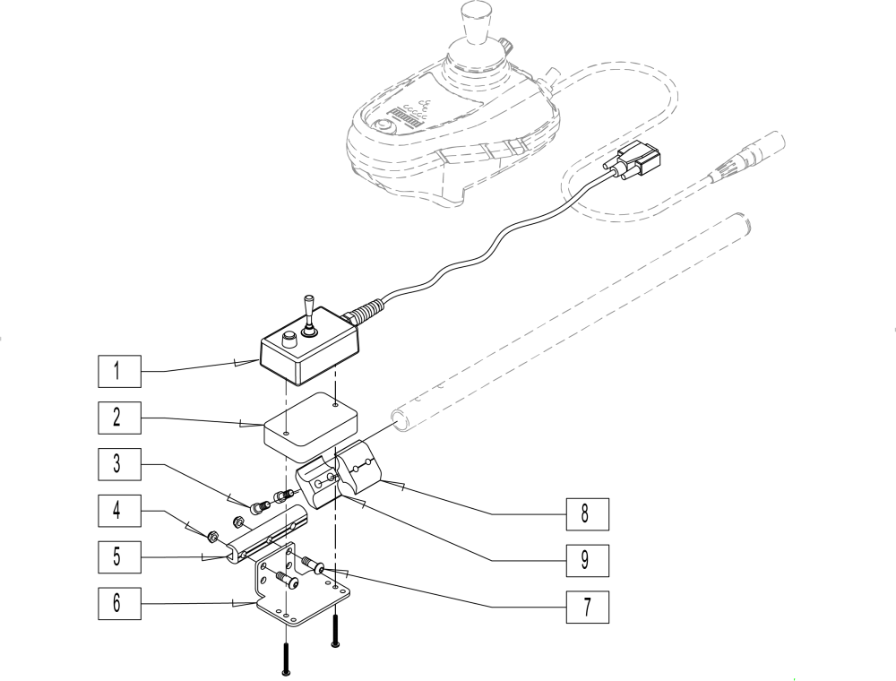 5-switch Mount - Standard Armrest parts diagram