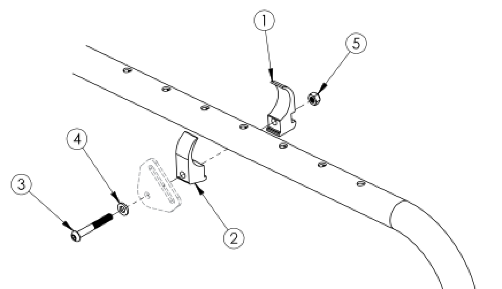 Ki Mobility Belt Mounting Clamp parts diagram