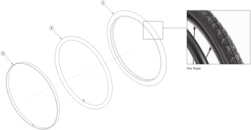 Schwalbe Downtown Hs 342 Tire parts diagram