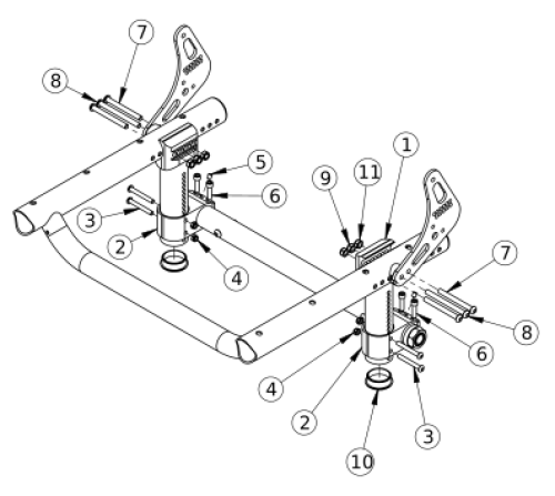 Rogue Alx Mx Tower Index Mount (formerly Tsunami) parts diagram
