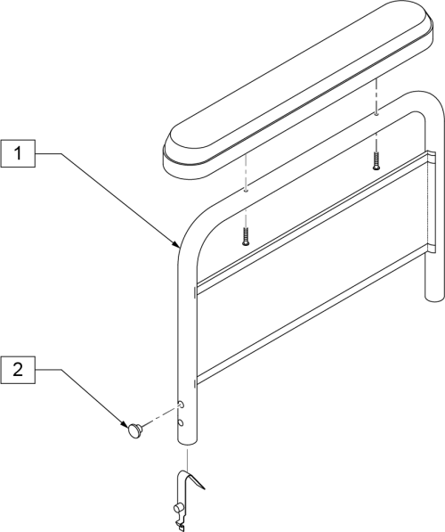 Armrest Full Padded (2000, 2000hd) parts diagram