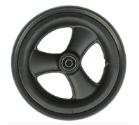 7 X 1in. Primo 3-Spoke Low Profile Black Caster Wheel