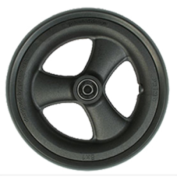 7 X 1in. Primo 3-Spoke Low Profile Black Caster Wheel