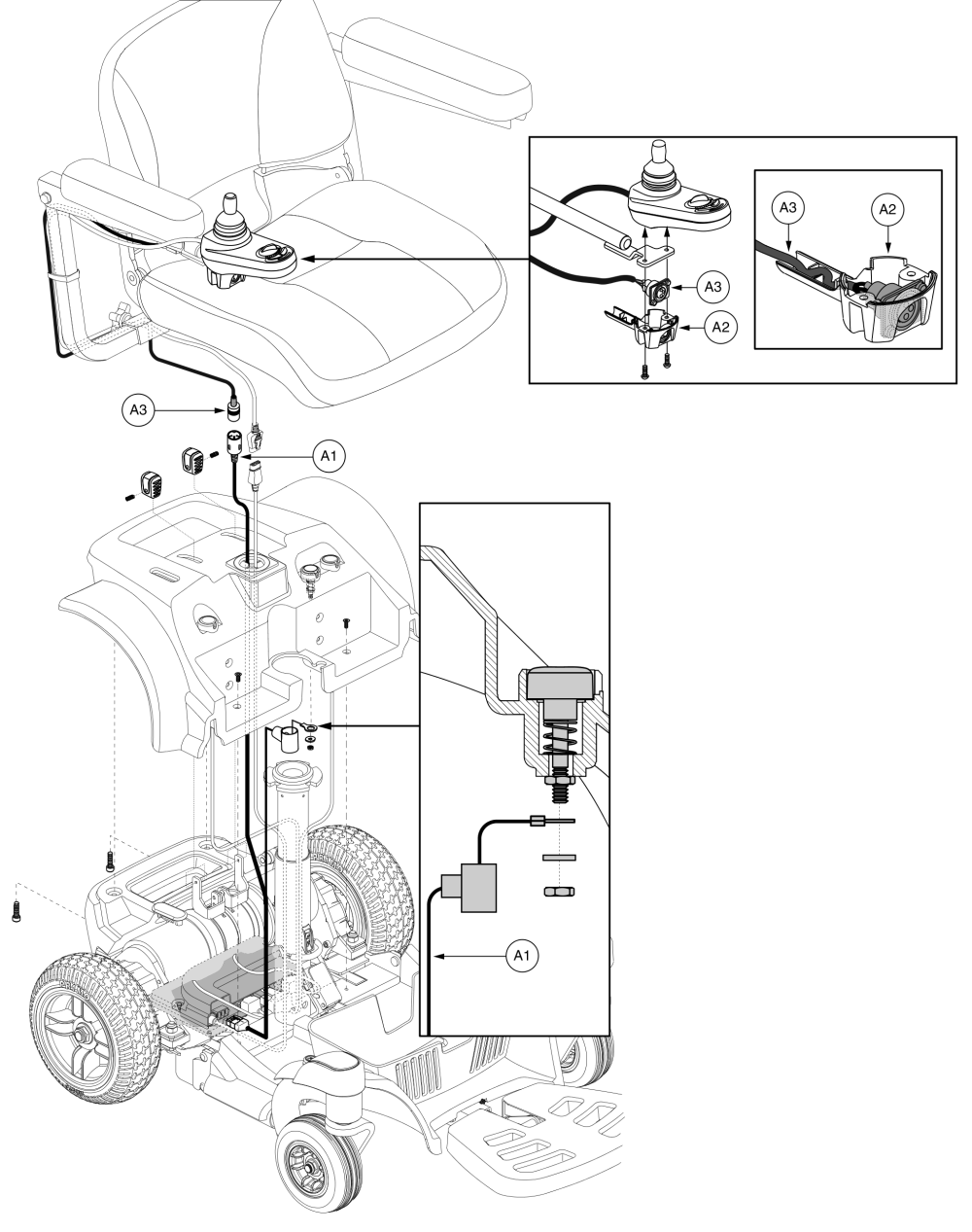 Go Chair Xlr Harness Retrofit Kit parts diagram