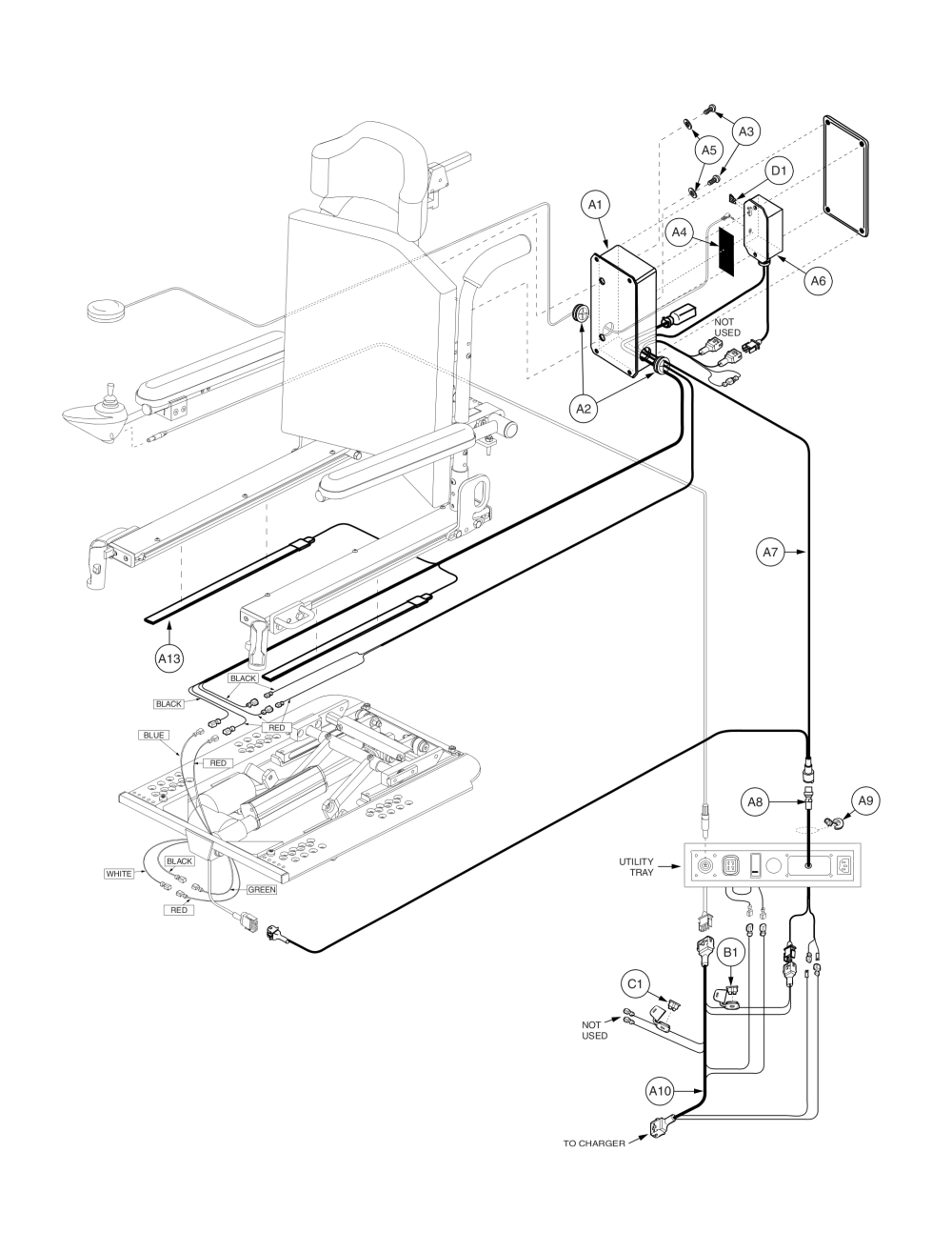 Tb1 Tilt, Remote Plus / Vsi Thru Single Switch, Gen 1 parts diagram