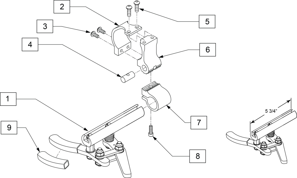 Ergo Scissor Wheel Lock parts diagram