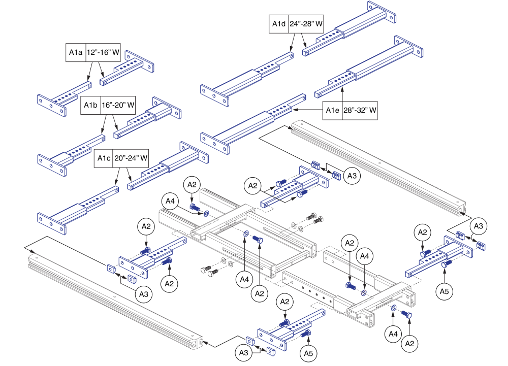 Seat Only Width Components, Tb3 parts diagram