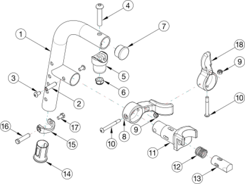 80 Degree Extension Mount Hanger parts diagram