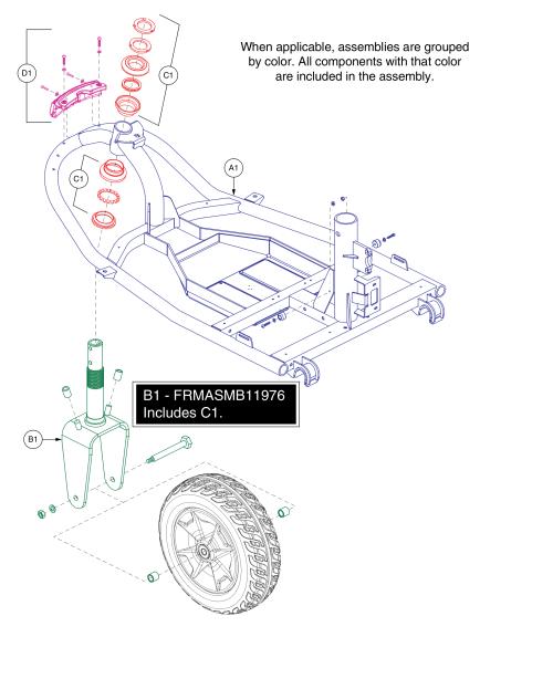 Front Frame Assy parts diagram