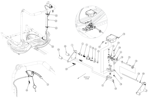 Focus Cr Hand Tilt Mechanism Fixed Height With Adjustable Handle Back parts diagram