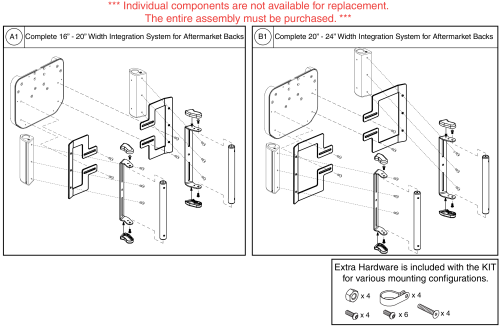 After Market Back Integration, Tb2 Recline parts diagram