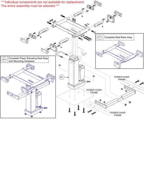 Power Elevating Seat, 16.125