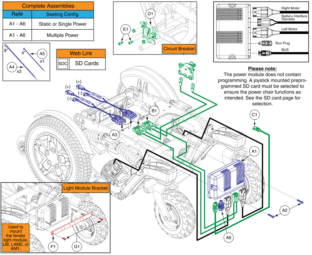Ql3 Electronics, Standard Fenders / No Pto Qbc, 4front 2 parts diagram