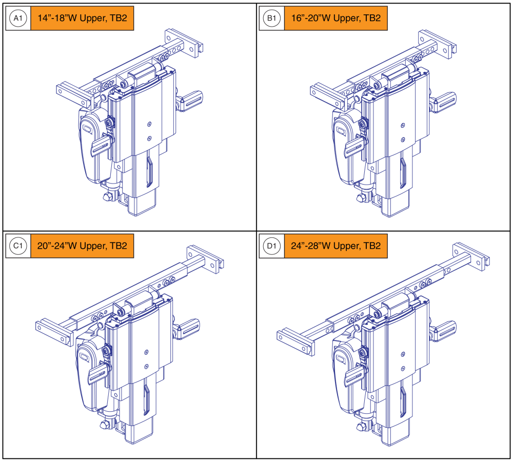 Dual Actuator Afp Upper, Tb2 parts diagram