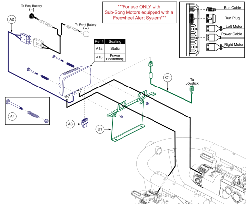 Q-logic Electronics, Static /  Power Positioning, Sub-song Motors - J6 Va parts diagram