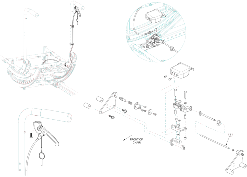 Focus Cr Hand Tilt Mechanism Stroller Handle Back - Growth parts diagram