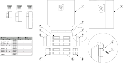 Rigid Tension Adjustable Back Upholstery parts diagram