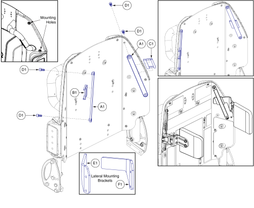 Lateral Tracks, Tru-comfort V2 parts diagram