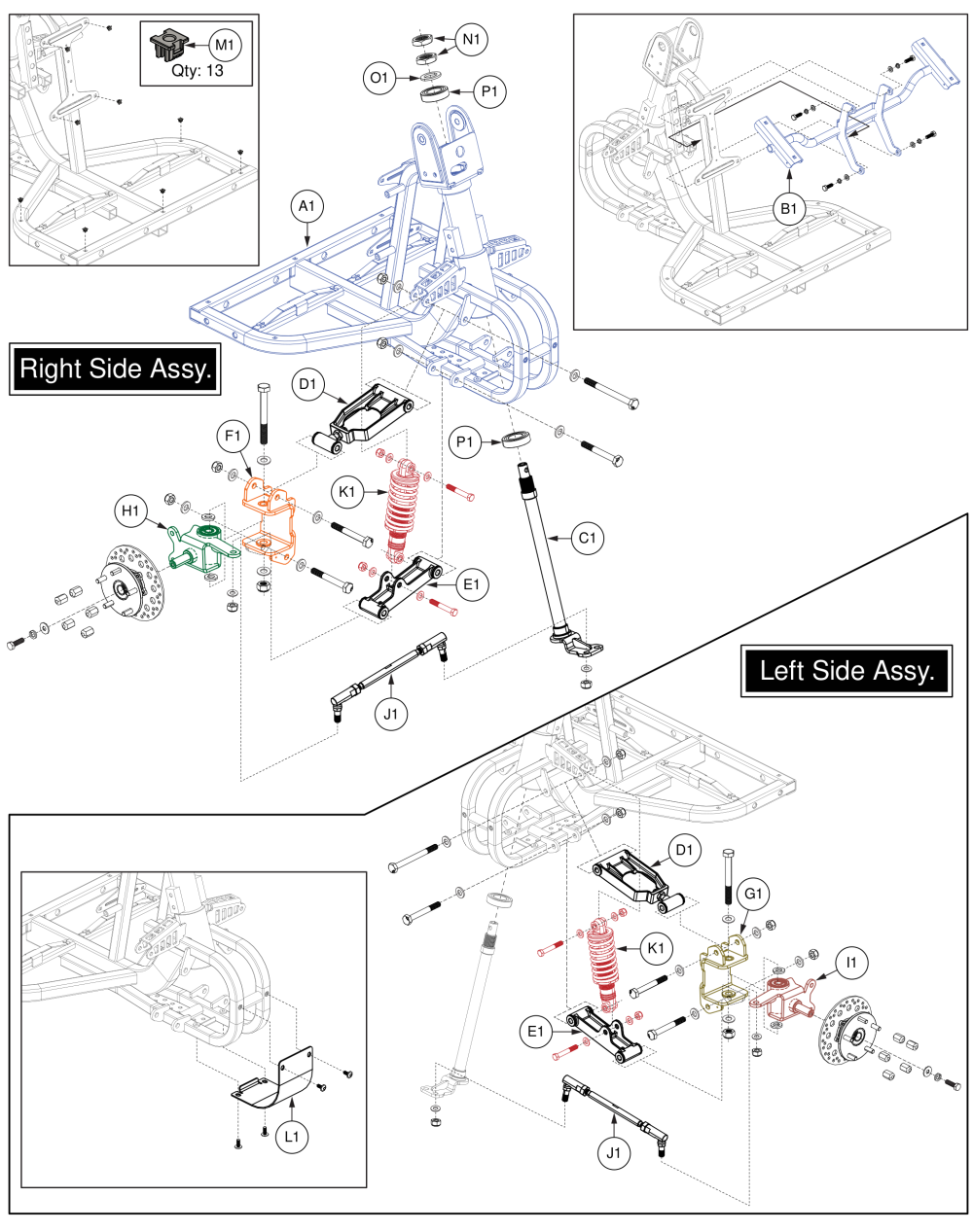 Front Main Frame Assy parts diagram