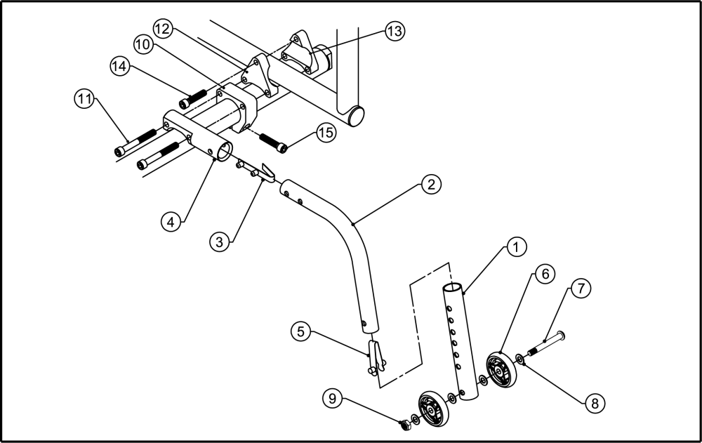 2) Anti-tip Assembly parts diagram