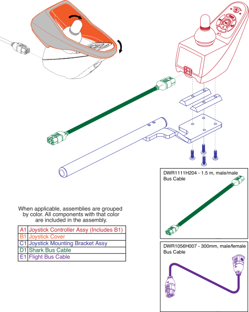 Dynamic Shark Controller Assy parts diagram