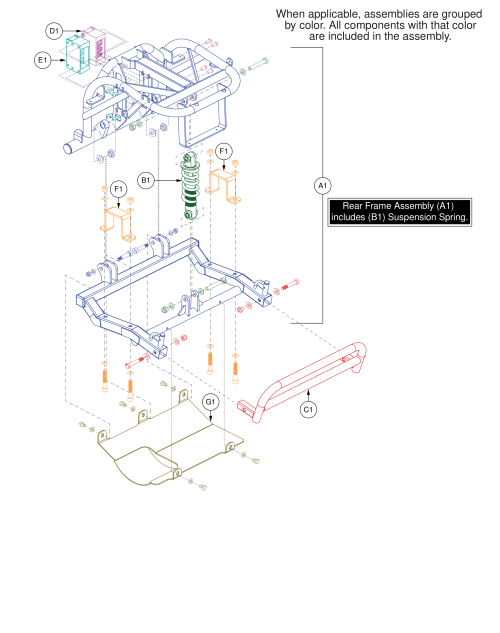 Rear Frame Assy parts diagram