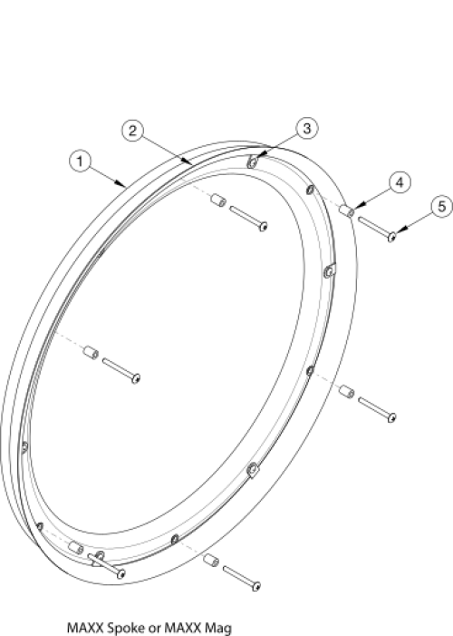 Ergonomic Handrim parts diagram