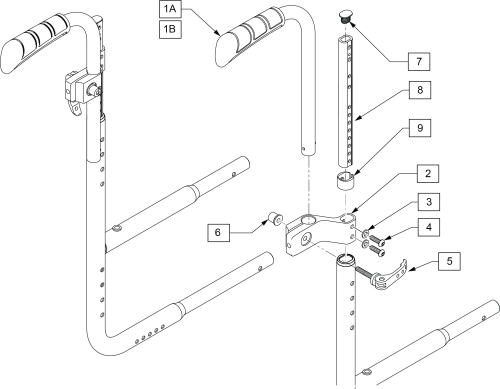Telescoping Push Handles parts diagram