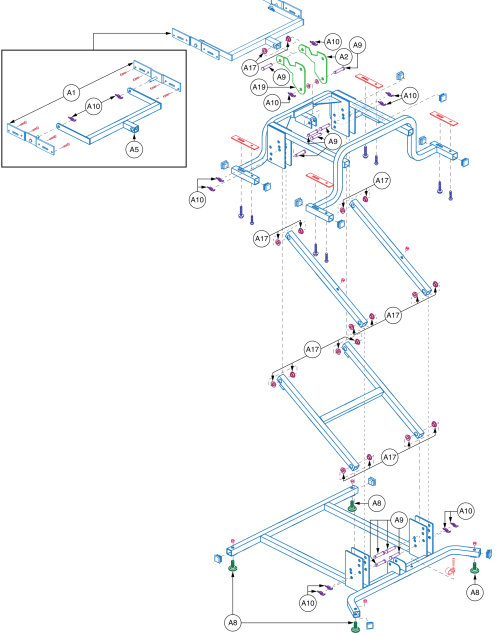 Lift Frame Assembly, Frmasmb2118 parts diagram