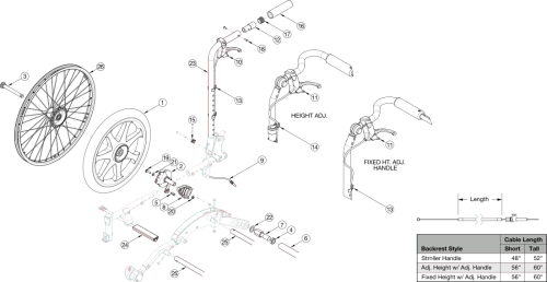 Flip Drum Brake (non-hand Tilt) parts diagram