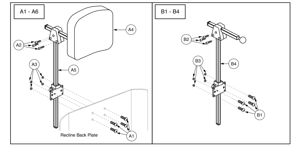 Recline Headrest Assembly parts diagram