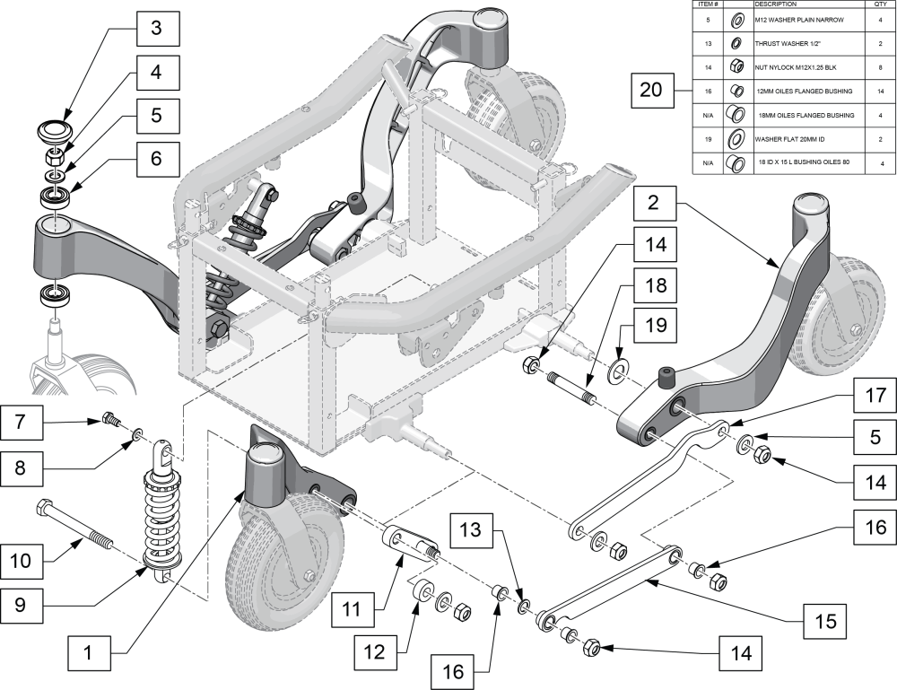 Suspension parts diagram