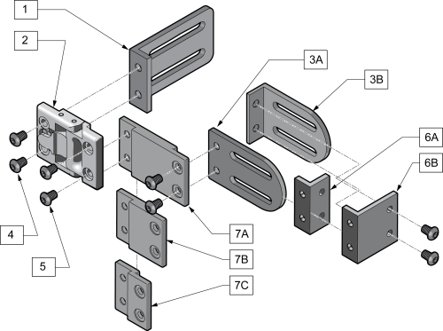 Swing Away Modular Laterals parts diagram