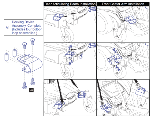 Docking Device Assy, Jazzy Air parts diagram