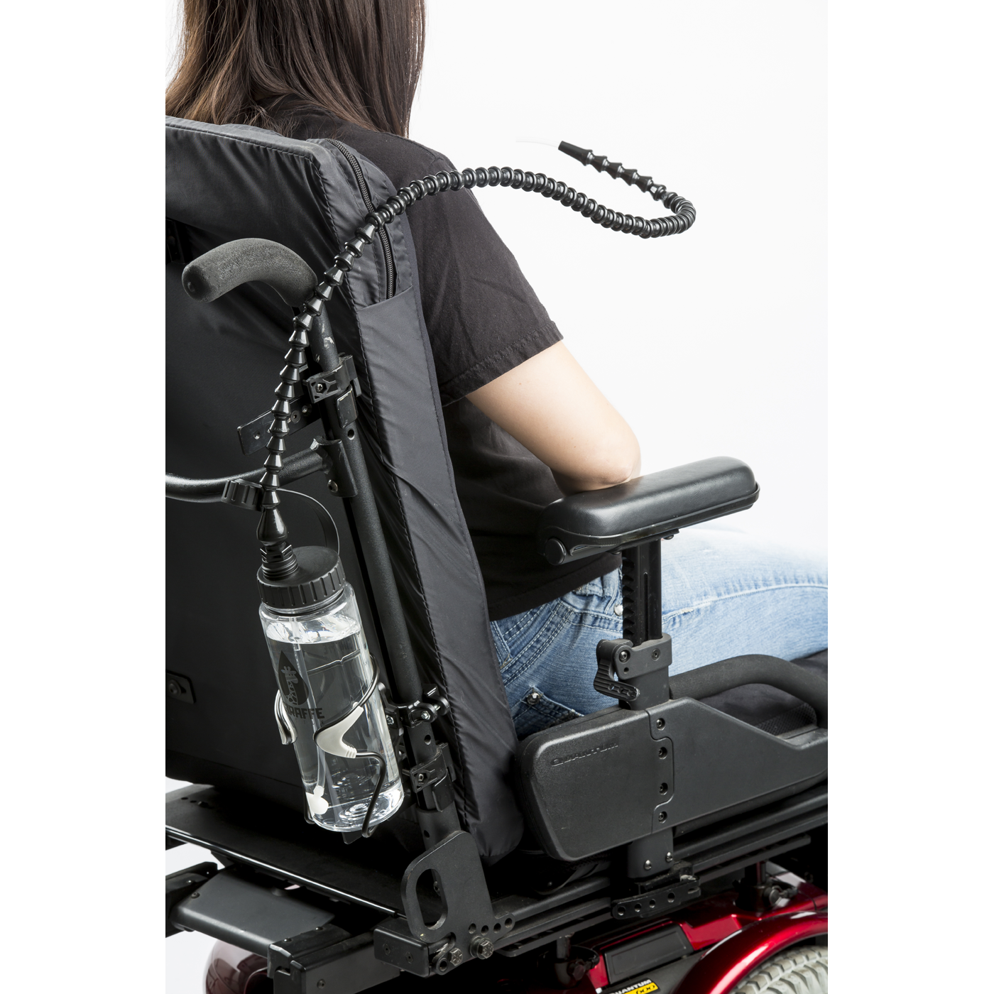 Giraffe Bottle Hands Free Wheelchair Drinking System | Beverage Holders