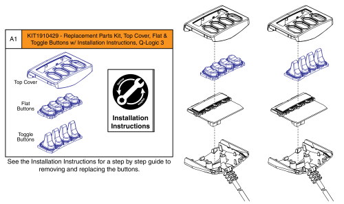 Iaccess Toggle And Button Replacement Kit parts diagram