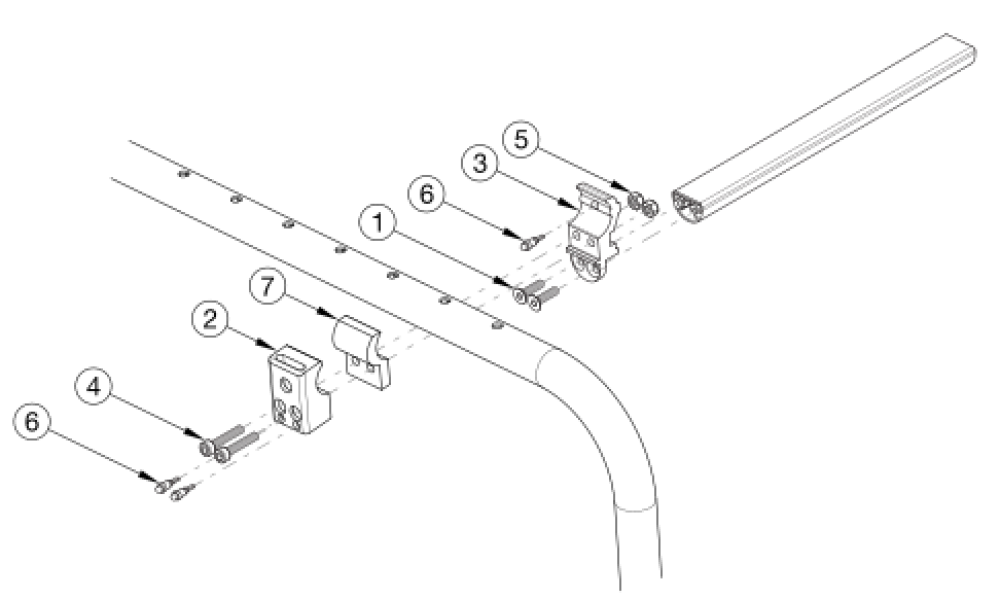 Clik Composite Side Guard Receiver parts diagram