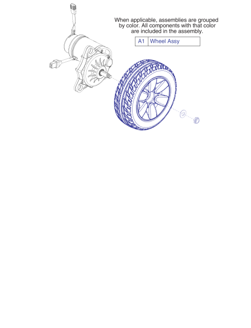 Wheel Assy Flat Free parts diagram