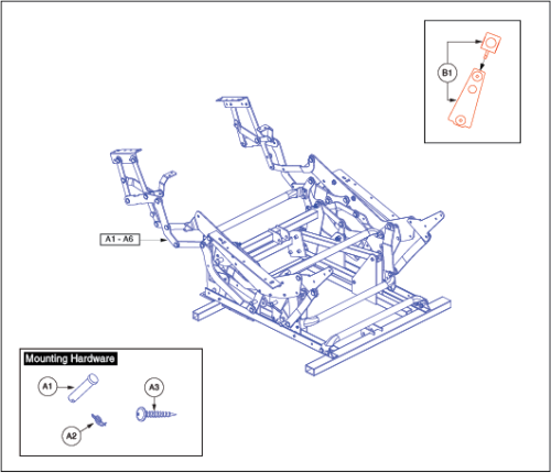 Lift Frame Assembly, Wallhugger parts diagram