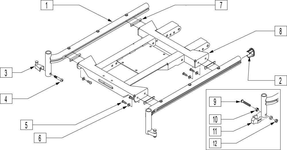 Tilt Frame Assembly S636/s646/s646se parts diagram