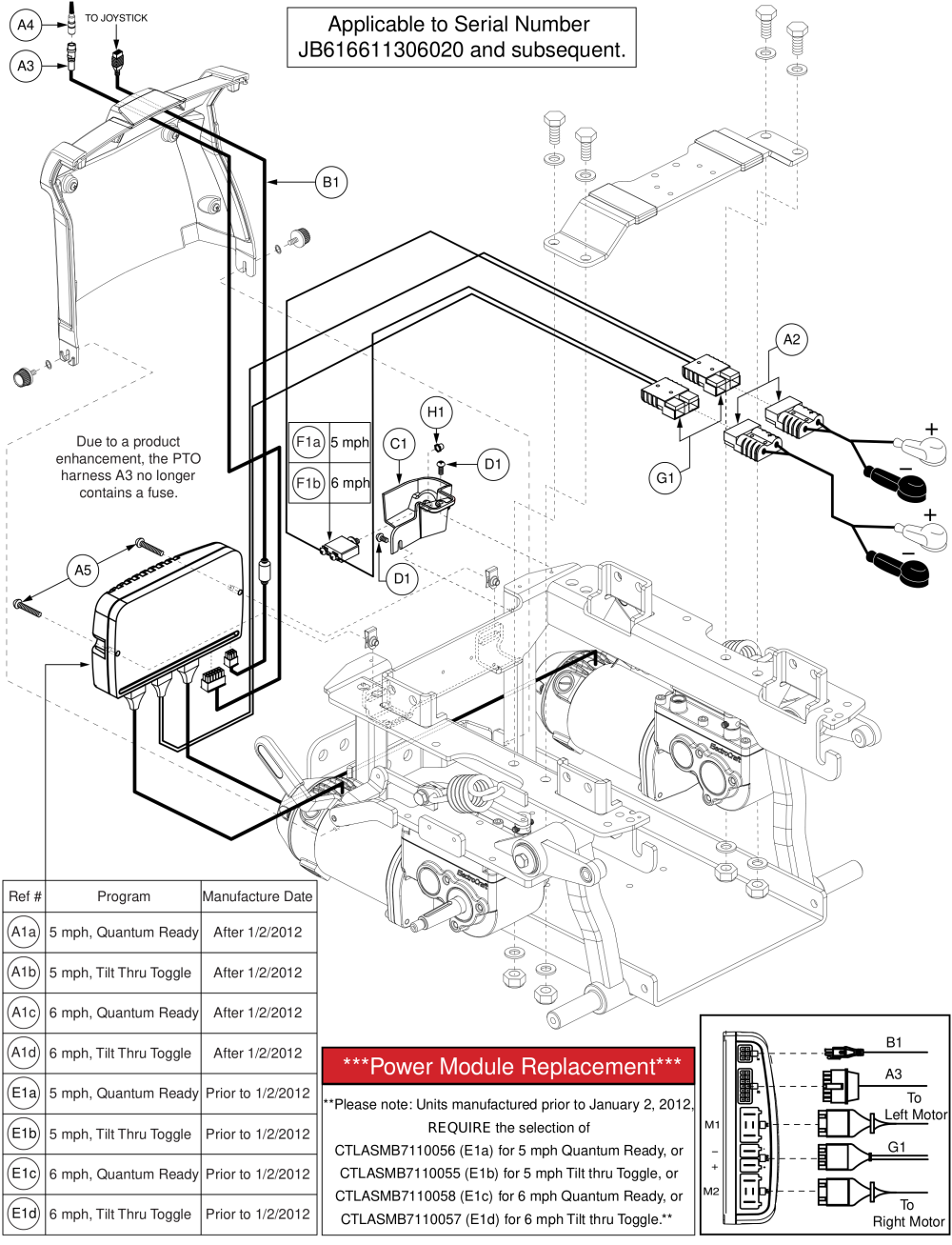 Q-logic Electronics Assy, Quantum Ready/tilt Thru Toggle, Q6 Edge parts diagram