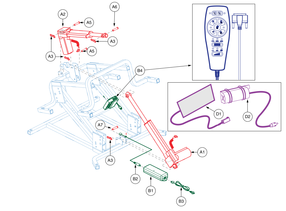 Nm101hm, Dual Motor, Heat And Massage parts diagram
