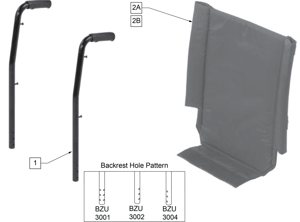 Backrest parts diagram