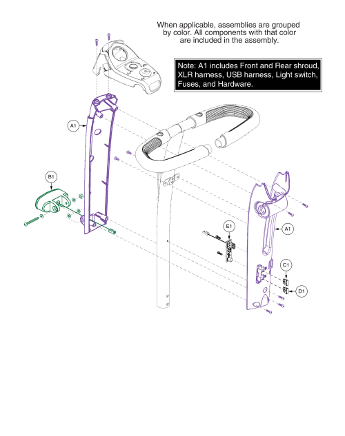 Tiller Shroud, Jazzy Zts parts diagram