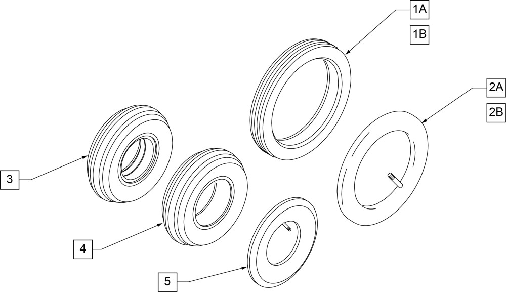 Caster Tires & Tubes parts diagram