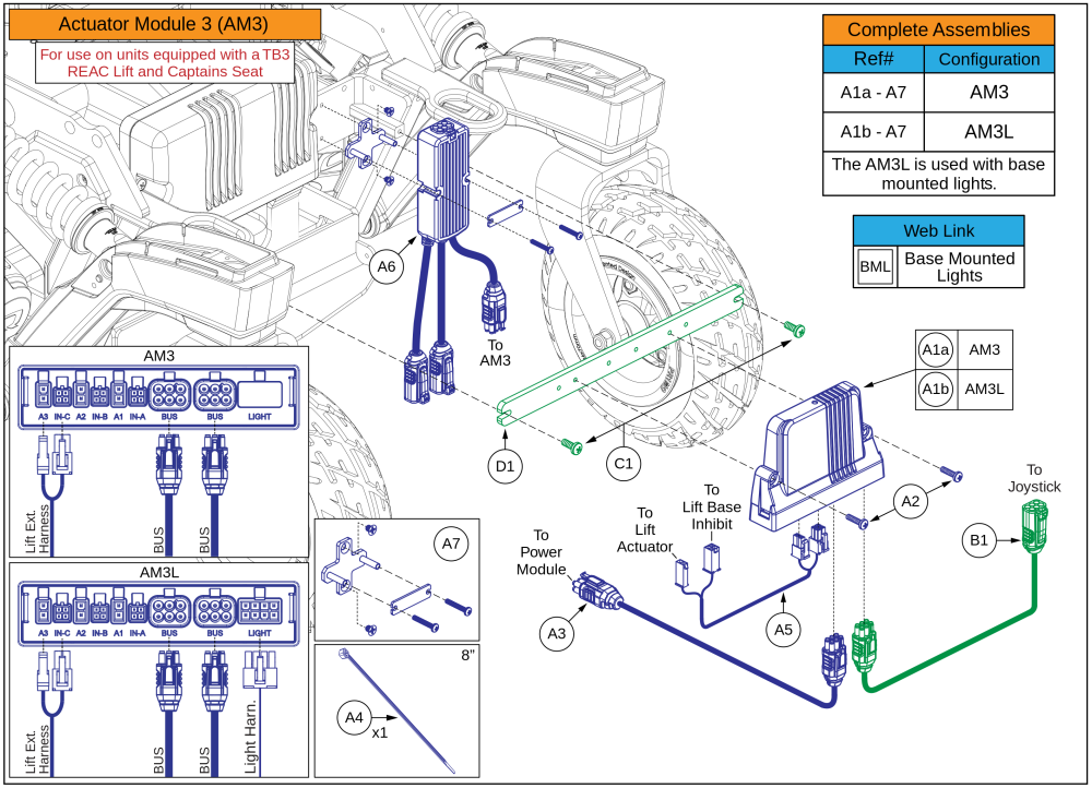 Ql3 Am3 / Am3l, Q-captains W/ Reac Lift, 4front 2 parts diagram