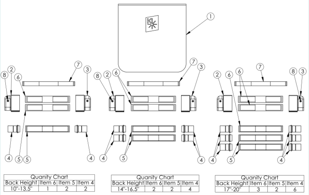 Discontinued 2 Rigid Tension Adjustable Back Upholstery parts diagram